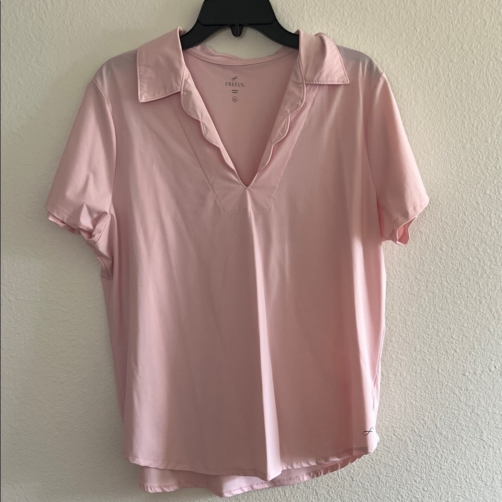 Light Pink Short Sleeve Women's Top